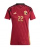 Günstige Belgien Jeremy Doku #22 Heimtrikot Damen EM 2024 Kurzarm